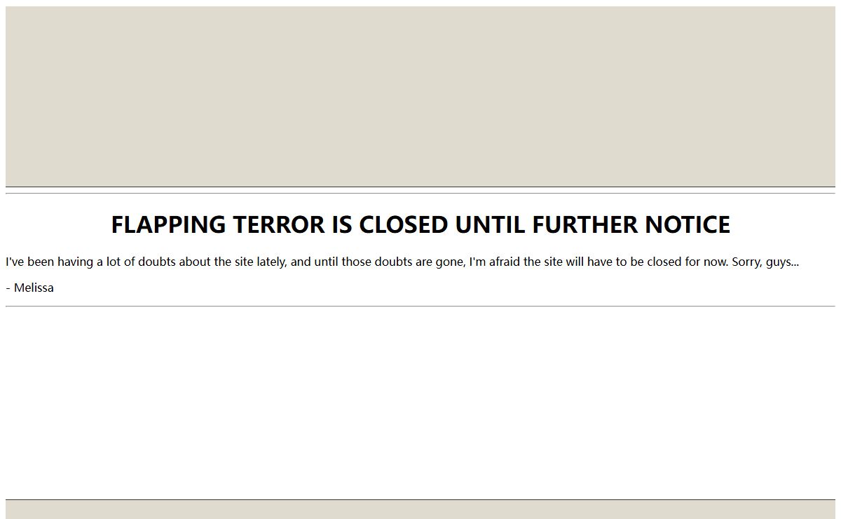 Flapping Terror - CLOSED
