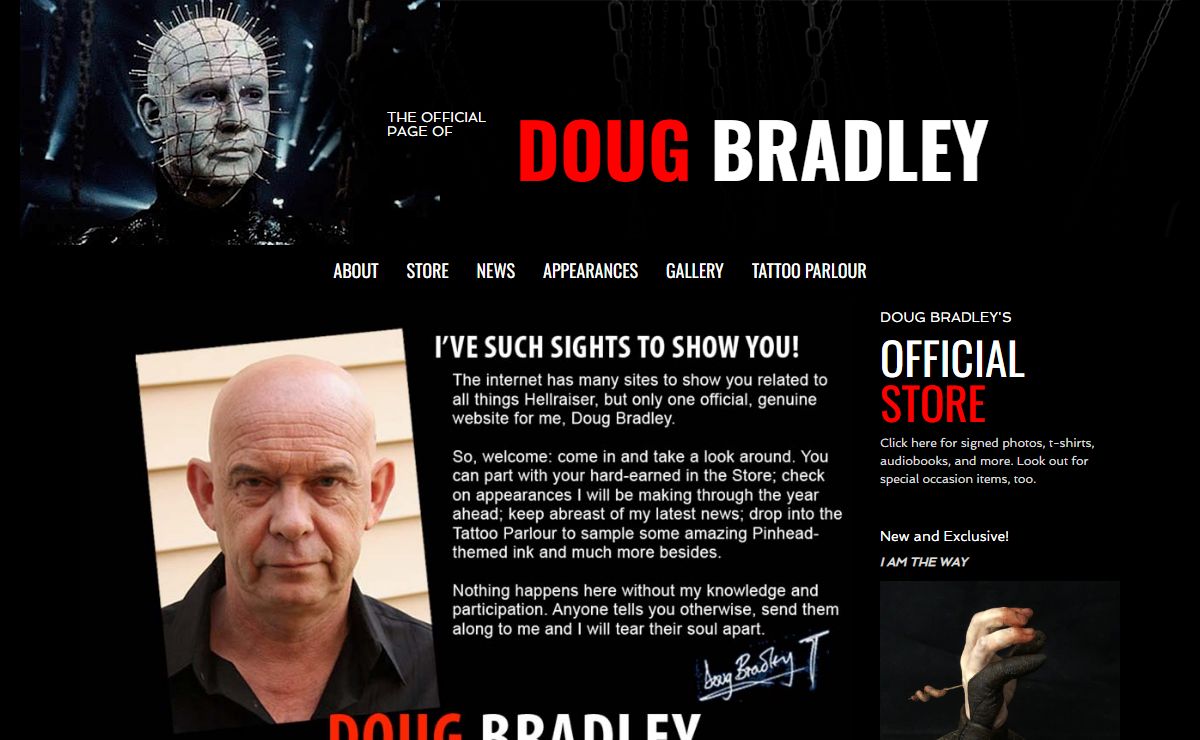 Doug Bradley | The Official Page of Pinhead