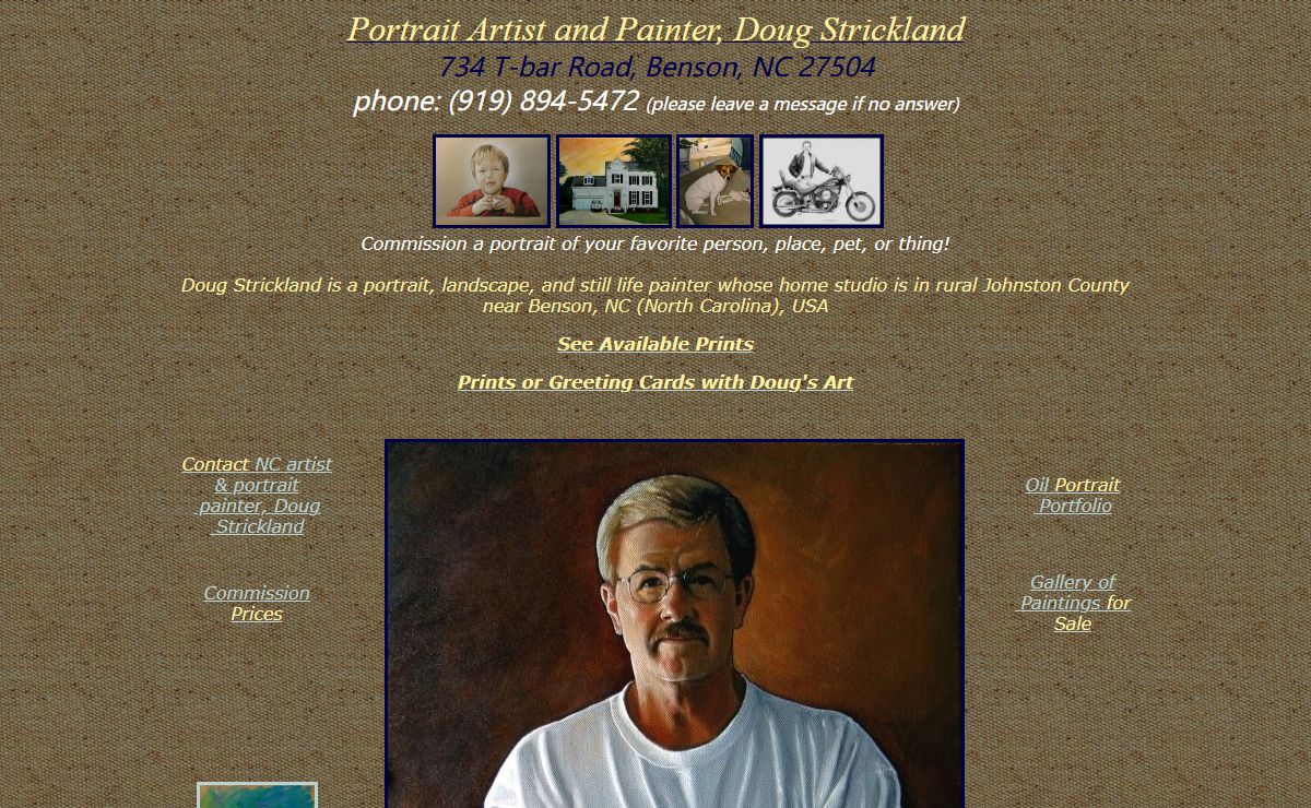 Portrait Artist Oil Painter Doug Strickland of NC, USA