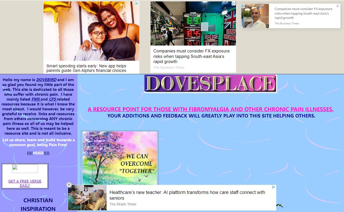 DOVESPLACE- FOR THOSE WITH FMS AND OTHER CHRONIC PAIN