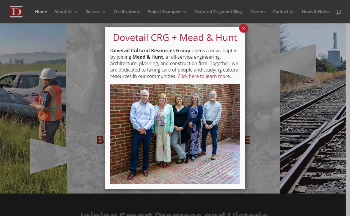 Home - Dovetail Cultural Resource Group, A Mead & Hunt COmpany