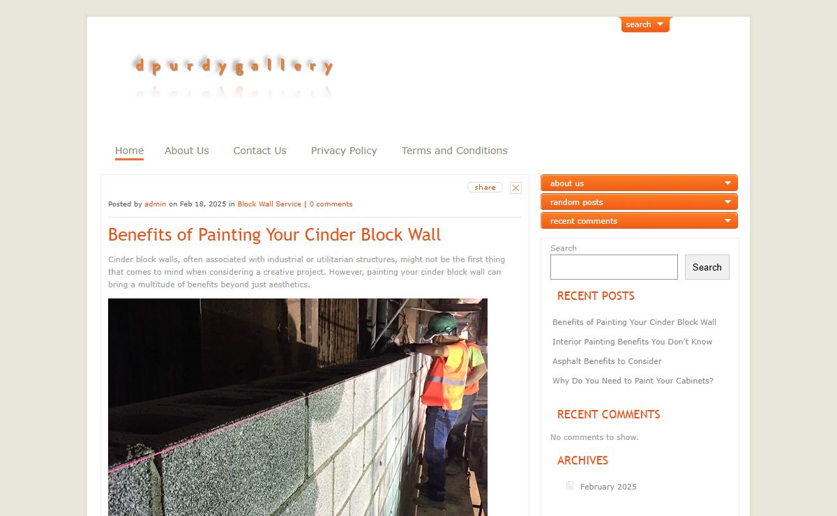 Dpurdy Gallery | painted cinder block wall, kitchen cabinet painting, asphalt driveway repair, interior painters,