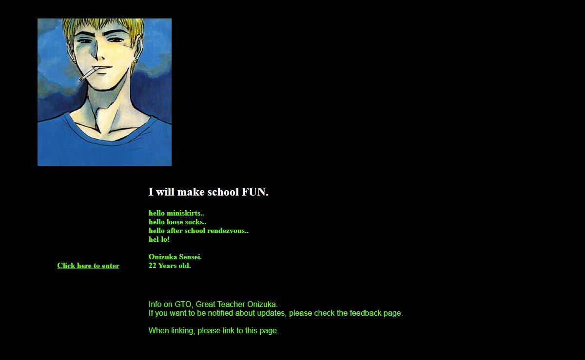 Onizuka Eikichi, 22 Years old.