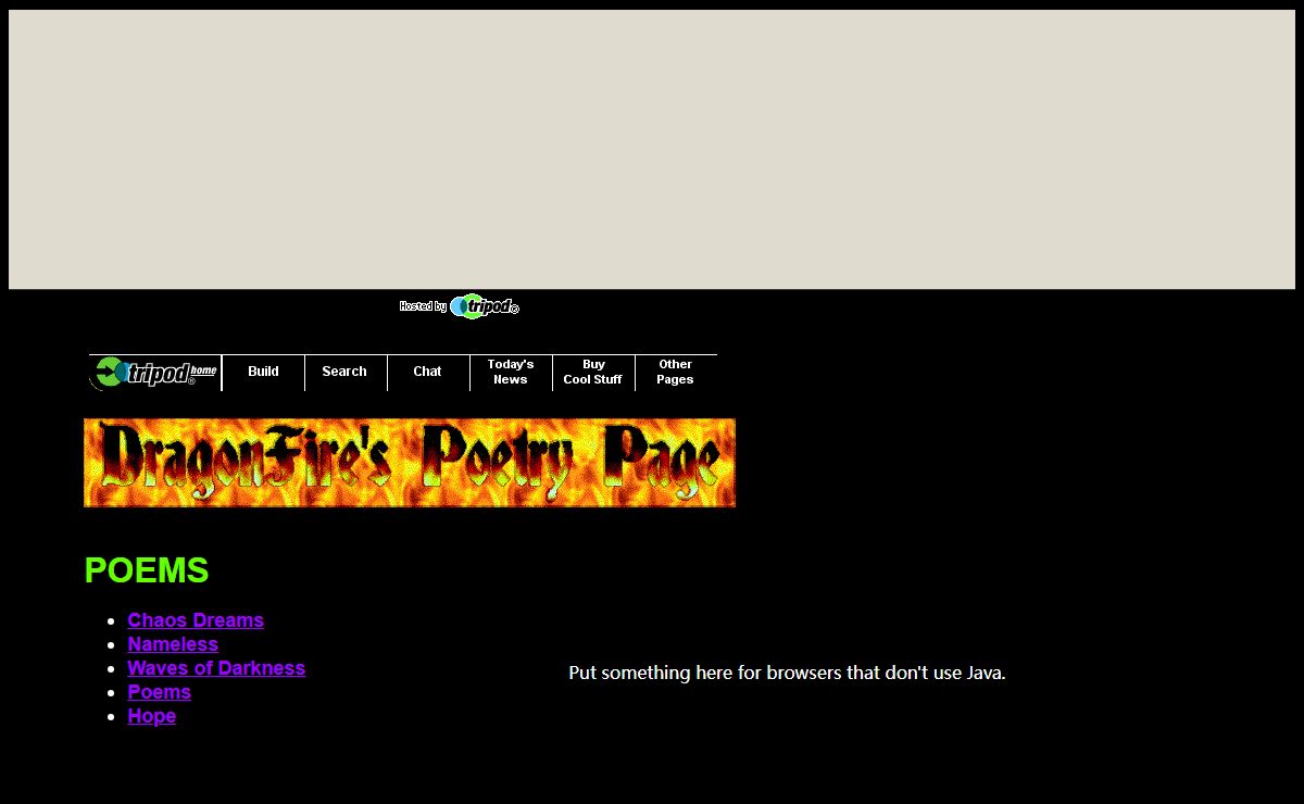 DragonFire's Poetry Page