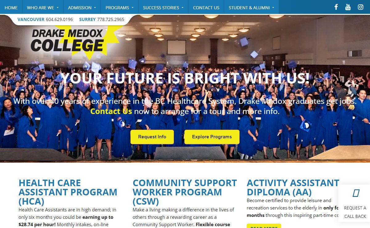 Home - Drake Medox College - Your Future is bright with us!
