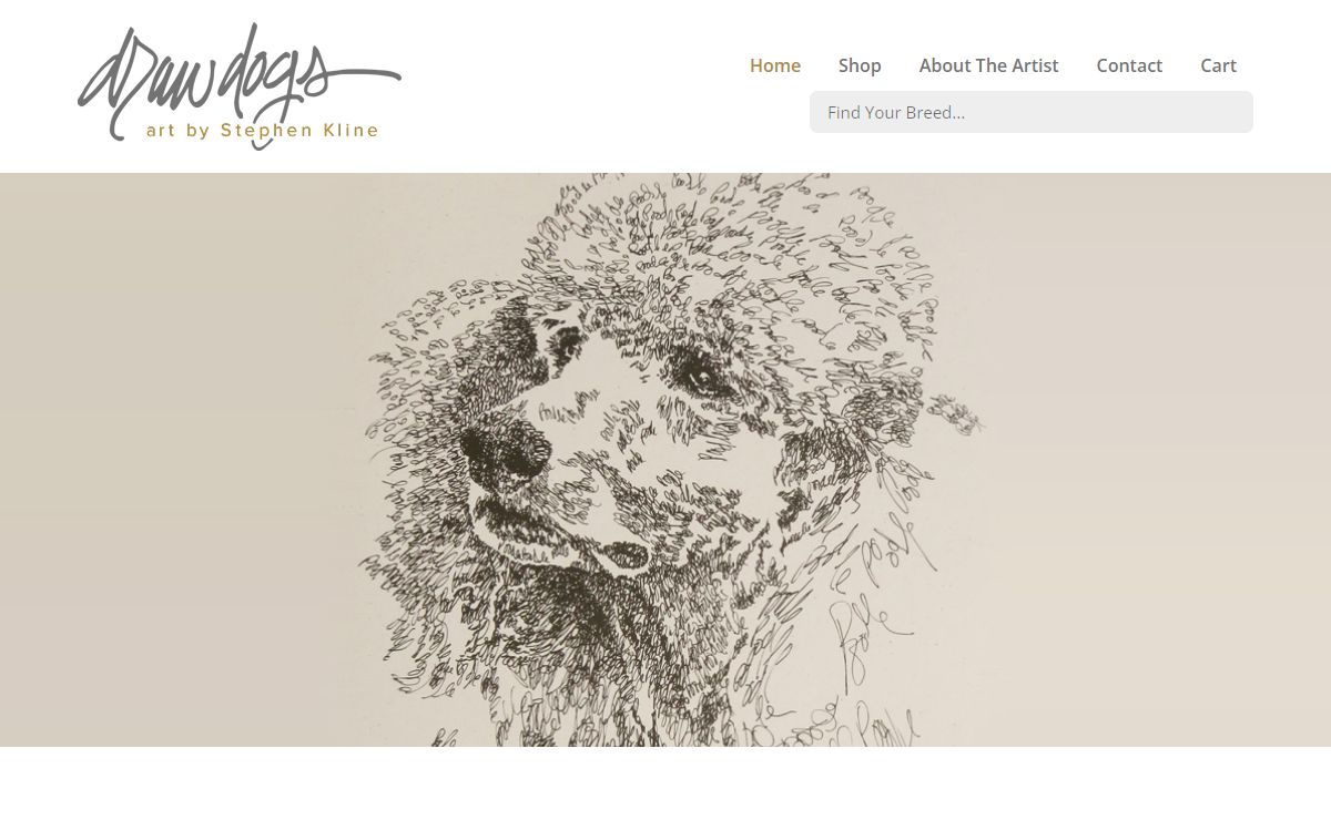DrawDOGS by Stephen Kline | Custom dog art portraits, paintings drawn from words.