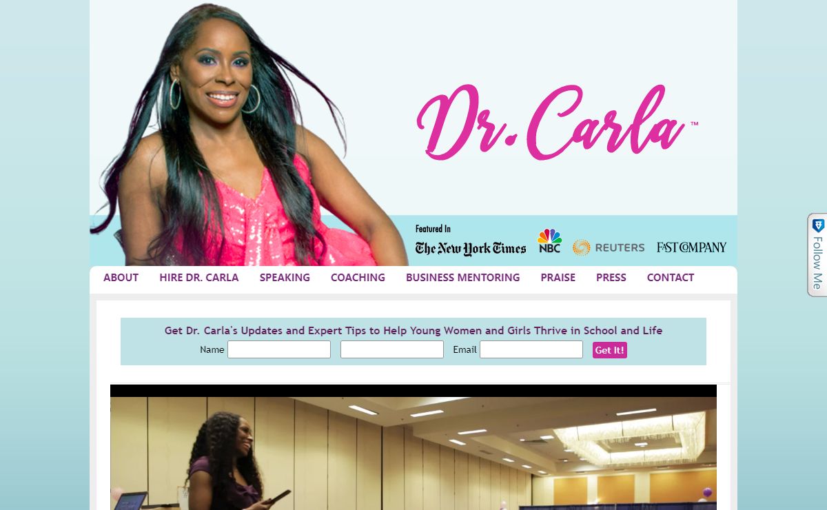 Teen Girl Speaker – Life Coach for Teen Girls - Female Youth Motivational Speaker for Teen Girls – Atlanta Teen Girl Life Coach - Teen Girl Expert | Dr. Carla Stokes - Teen girl life coach, youth motivational speaker for teen girls, and girl empowerment expert Dr. Carla Stokes inspires girls to build confidence, self-esteem, and leadership; make positive choices and healthy decisions; cultivate healthy relationships; overcome peer pressure and friendship challenges; and reach their goals without compromising their happiness.