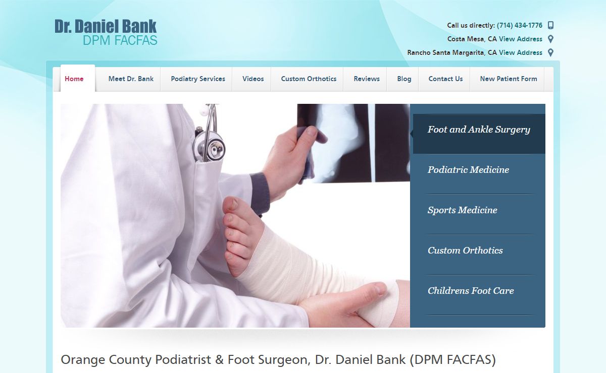 Orange County Podiatrist & Foot Surgeon | Dr. Daniel Bank, DPM FACFAS