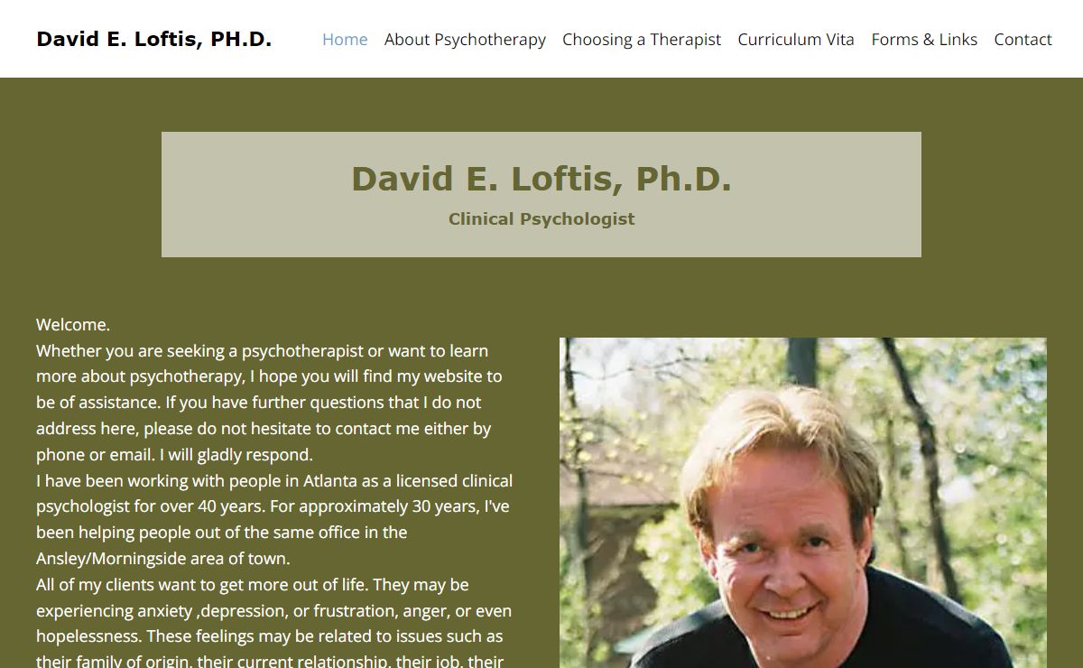 David E. Loftis, PH.D. - Psychotherapy Expert