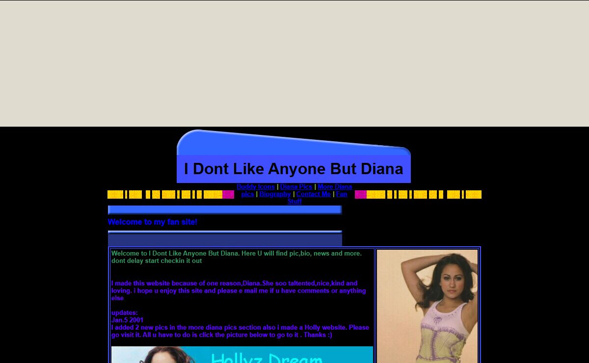 I Dont Like Anyone But Diana