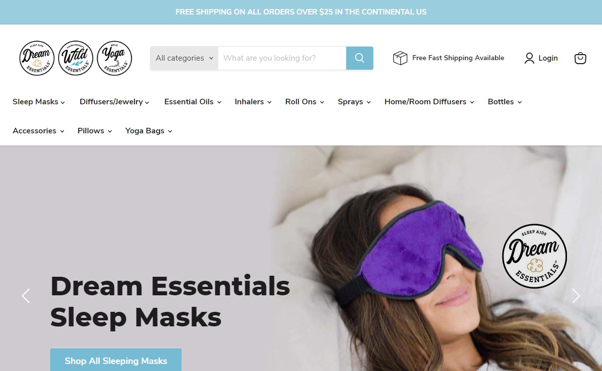 WILD ESSENTIALS / DREAM ESSENTIALS Sleep Masks, Aromatherapy, Jewelry — Wild Essentials LLC.