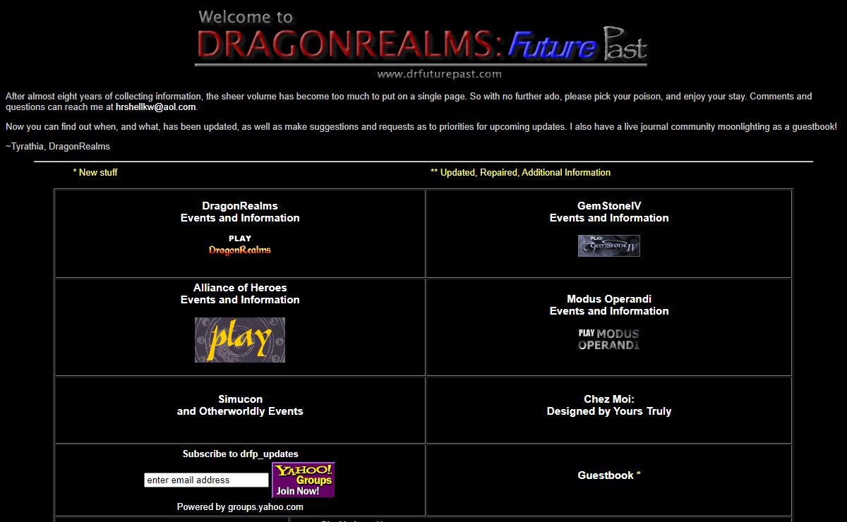 DragonRealms Future Past