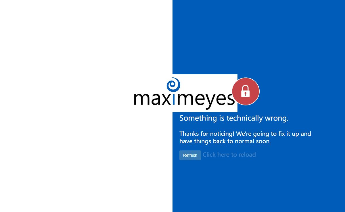 Maximeyes Error