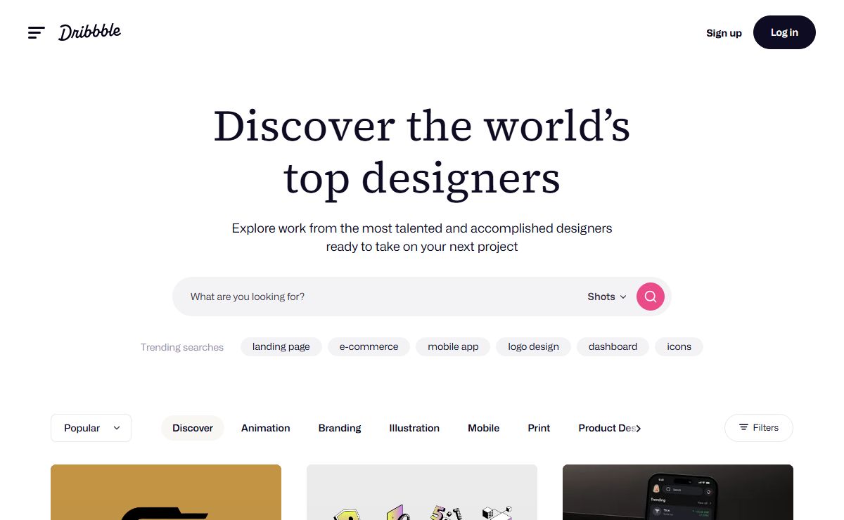 Dribbble - Discover the World’s Top Designers & Creative Professionals