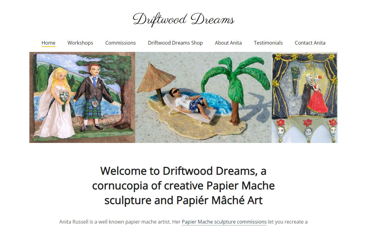 Driftwood Dreams, a cornucopia of Papier Mache creativity.