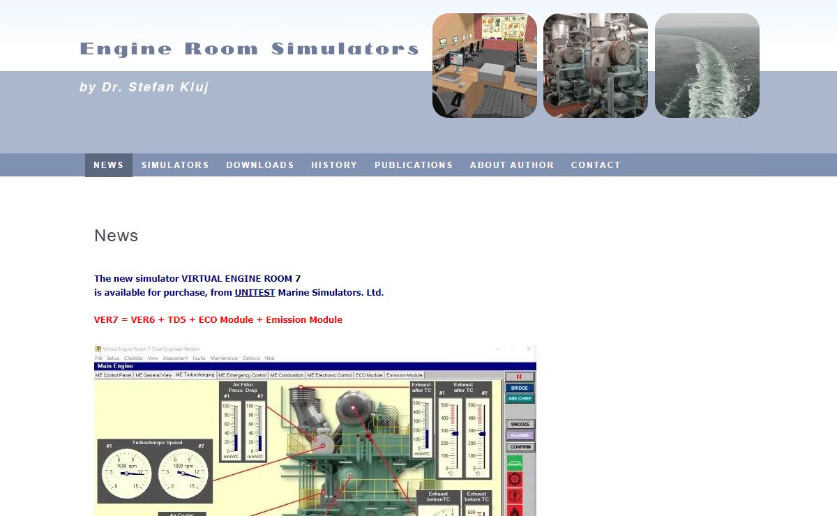 Engine Room Simulators by Dr. Stefan Kluj