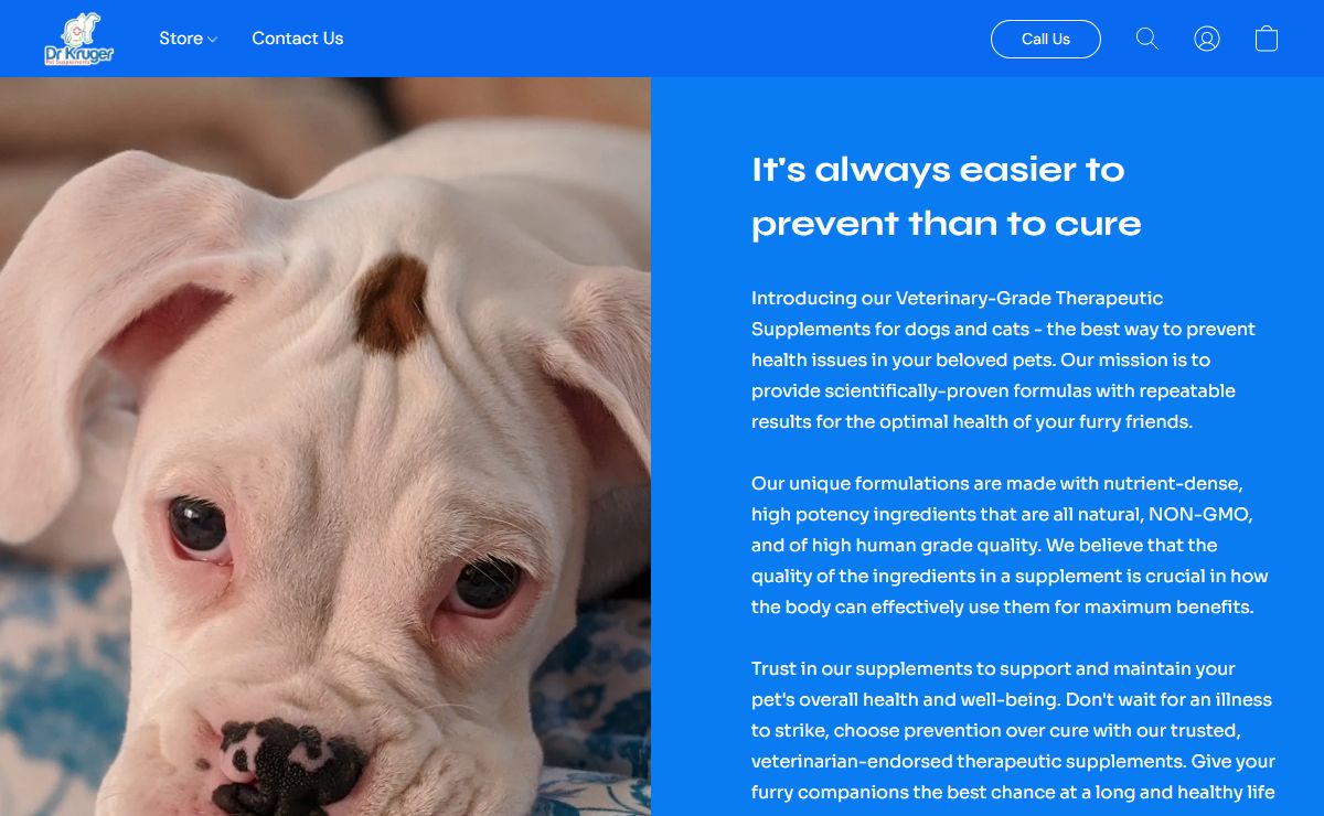 Dr Kruger Pet Supplements