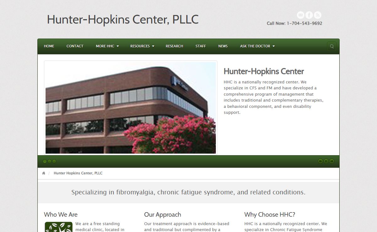Hunter-Hopkins Center, PLLC | specializing in fibromyalgia, chronic fatigue syndrome, and related conditions