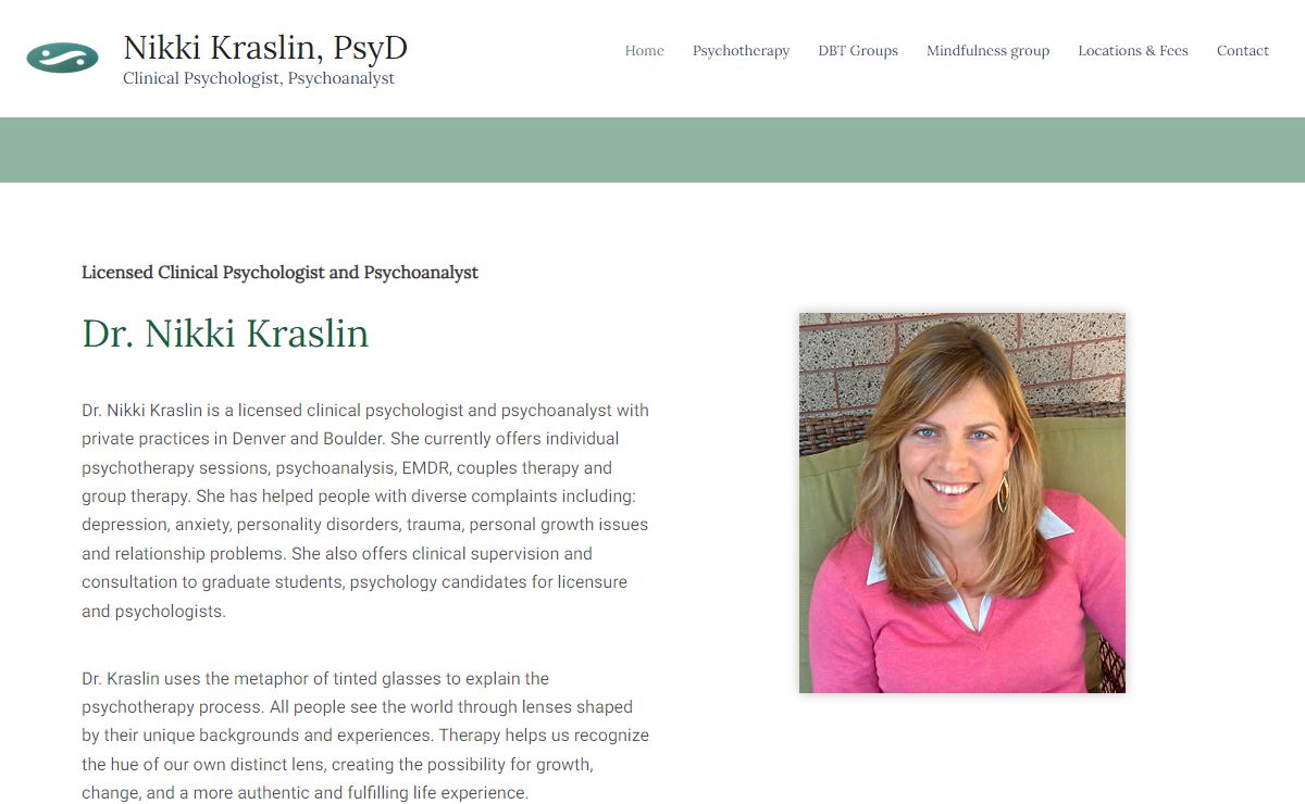 Nikki Kraslin, PsyD – Clinical Psychologist, Psychoanalyst
