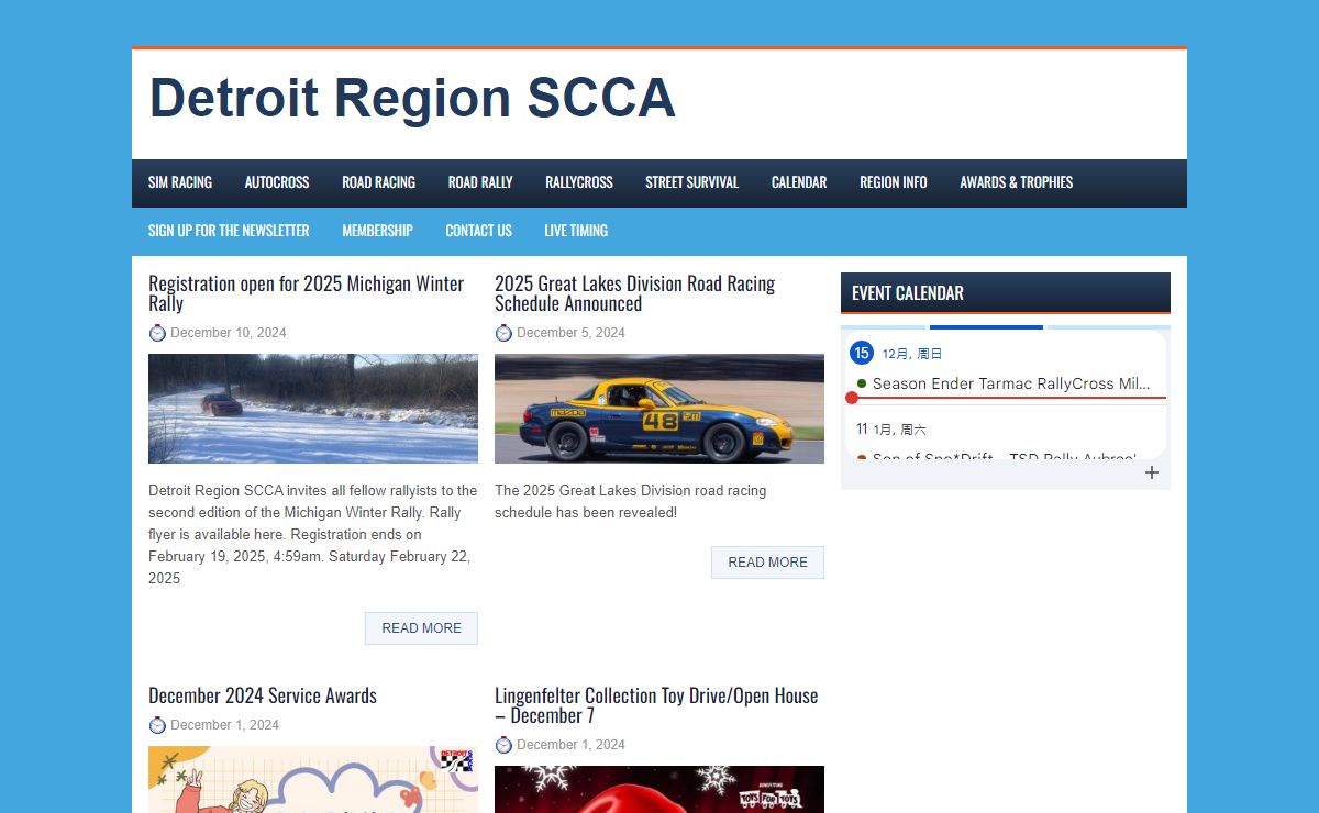 Detroit Region SCCA – Race / Rally / Rallycross / Autocross