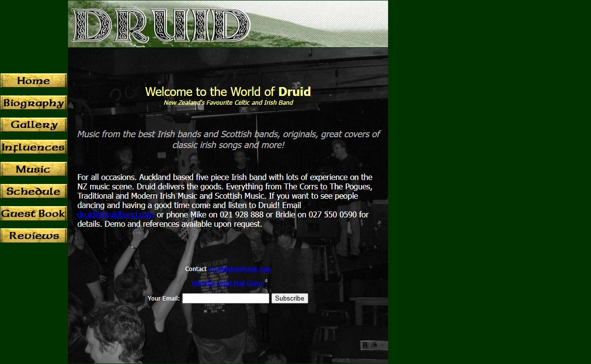 Druid Irish Band - Home