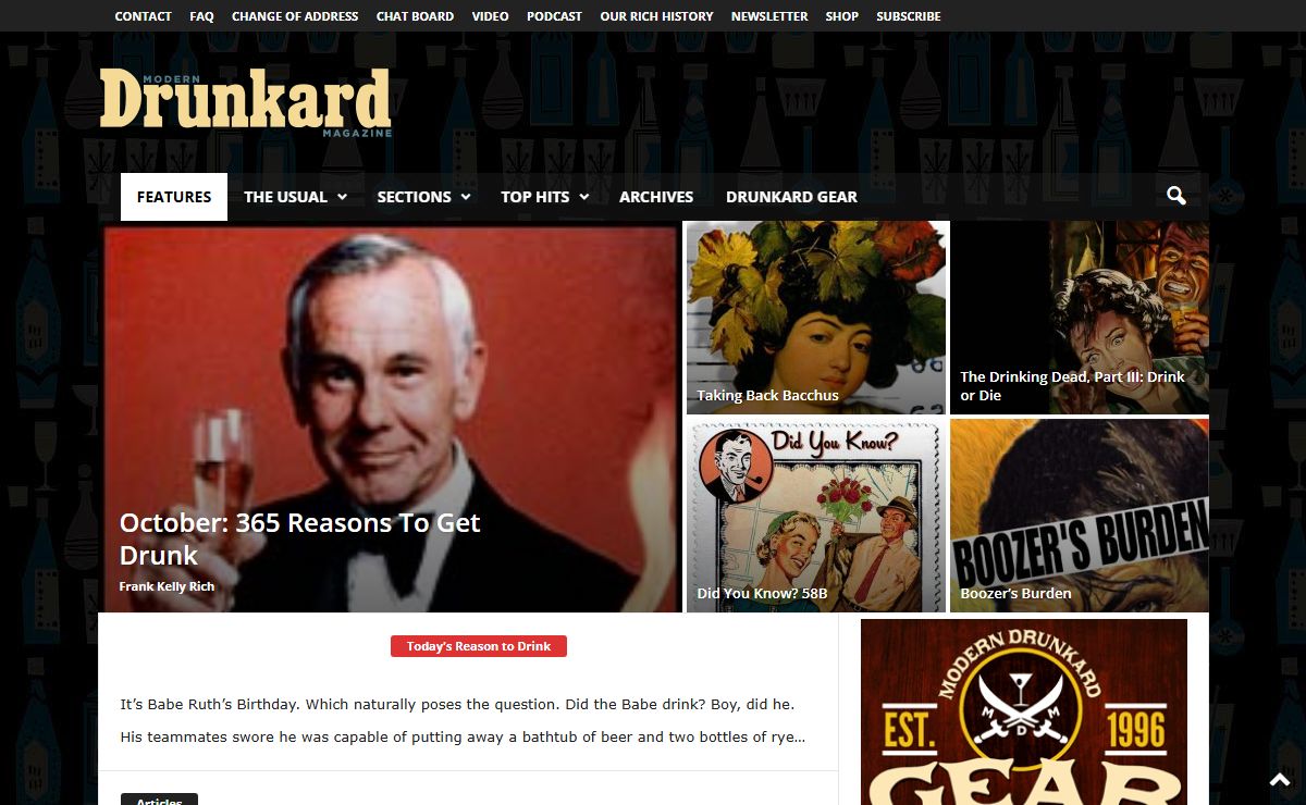 Modern Drunkard Magazine | Standing Up for Your Right to Get Falling Down Drunk Since 1996.