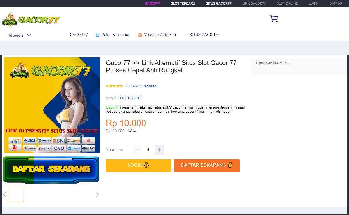 Gacor77 >> Link Alternatif Situs Slot Gacor 77 Proses Cepat Anti Rungkat