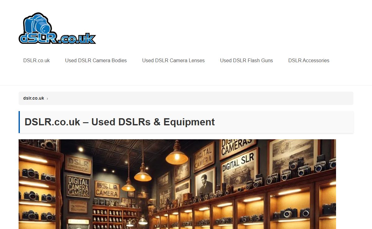Used DSLR Cameras & Equipment - DSLR.co.uk