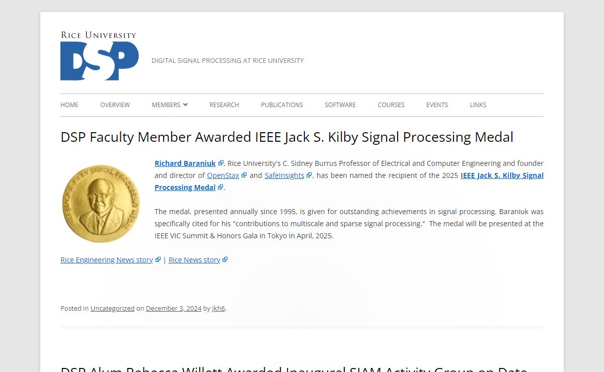 | DIGITAL SIGNAL PROCESSING AT RICE UNIVERSITY