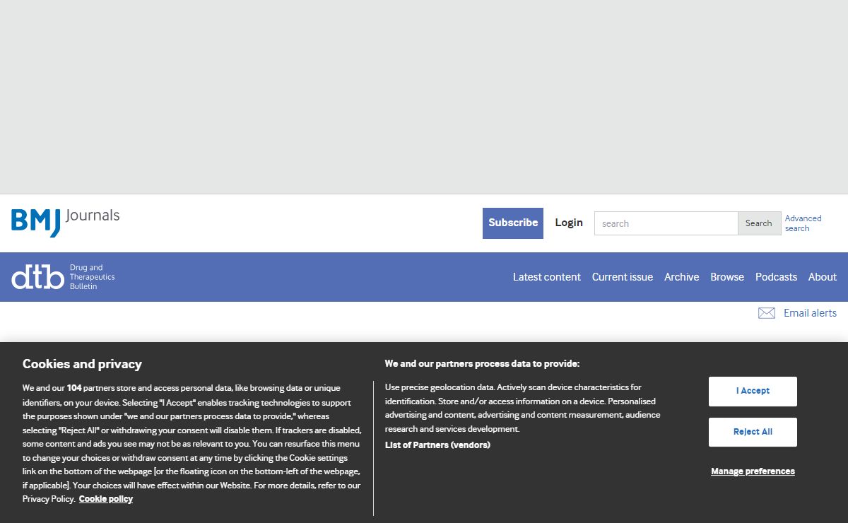 Homepage | Drug and Therapeutics Bulletin