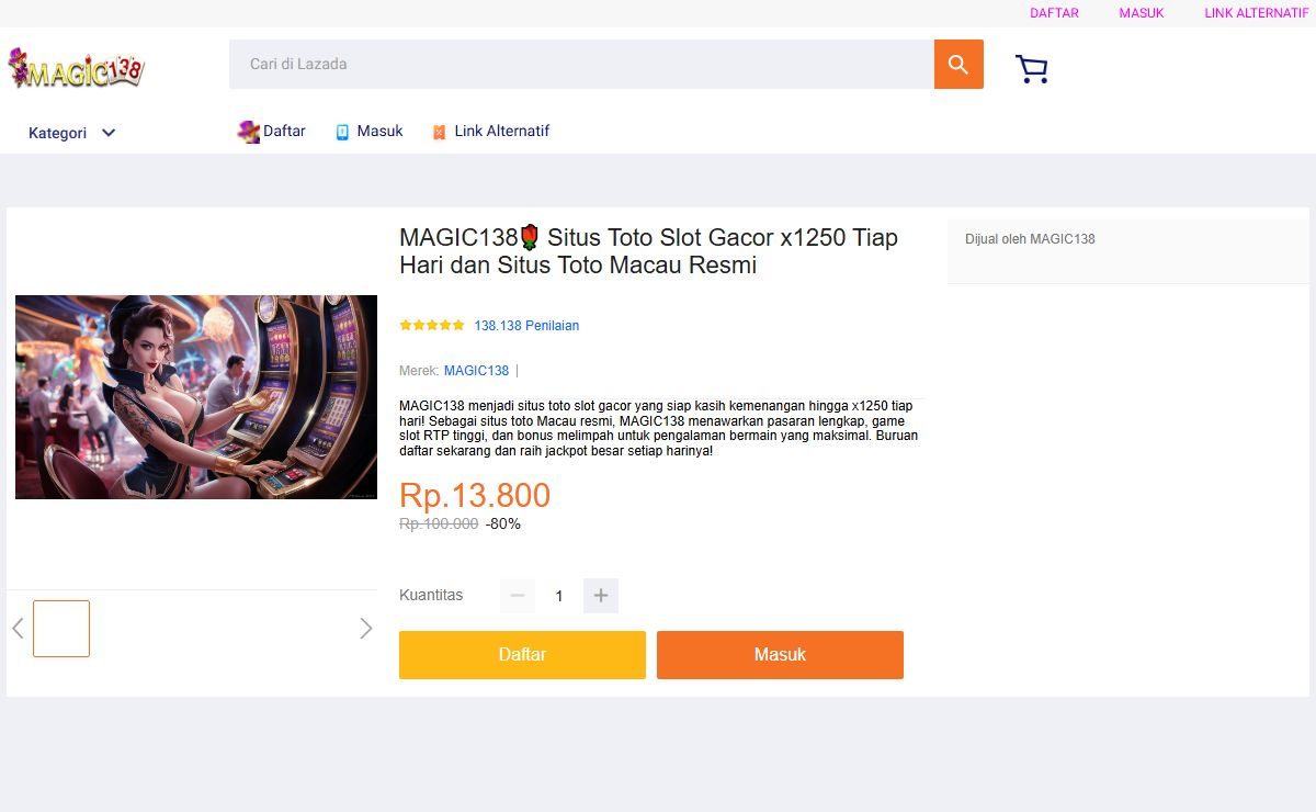 MAGIC138🌹 Situs Toto Slot Gacor x1250 Tiap Hari dan Situs Toto Macau Resmi