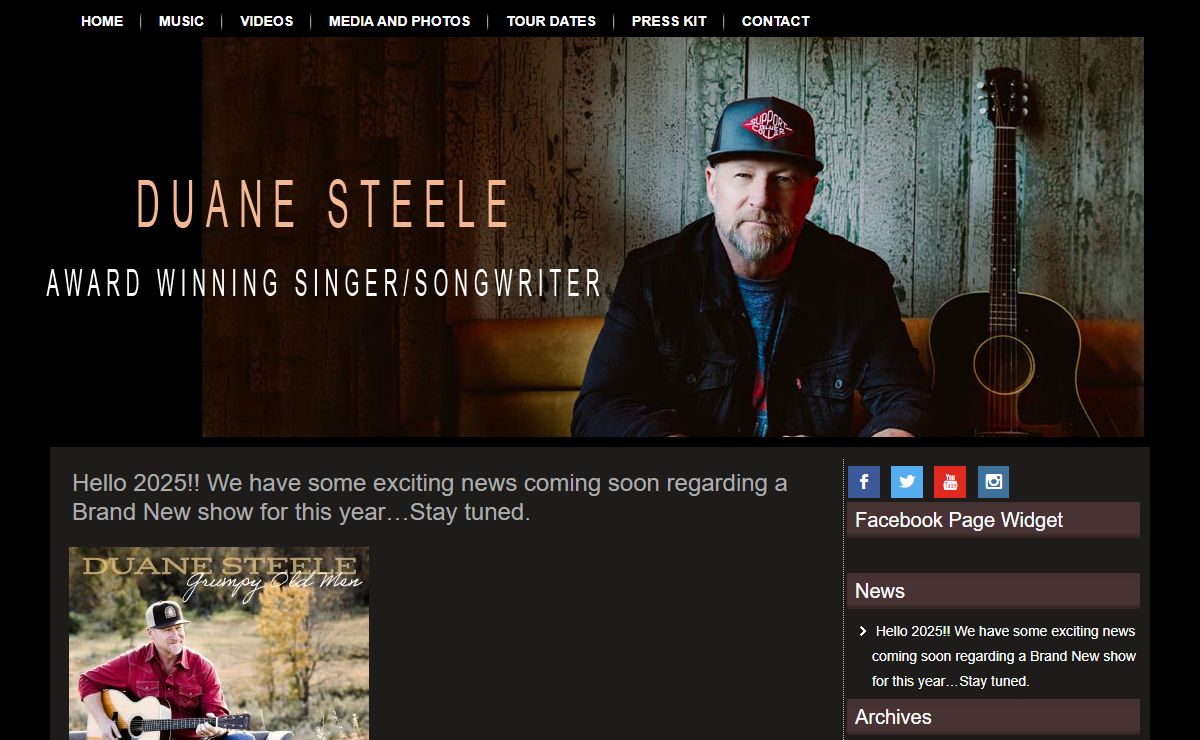 Duane Steele – Award Winning Singer/Songwriter
