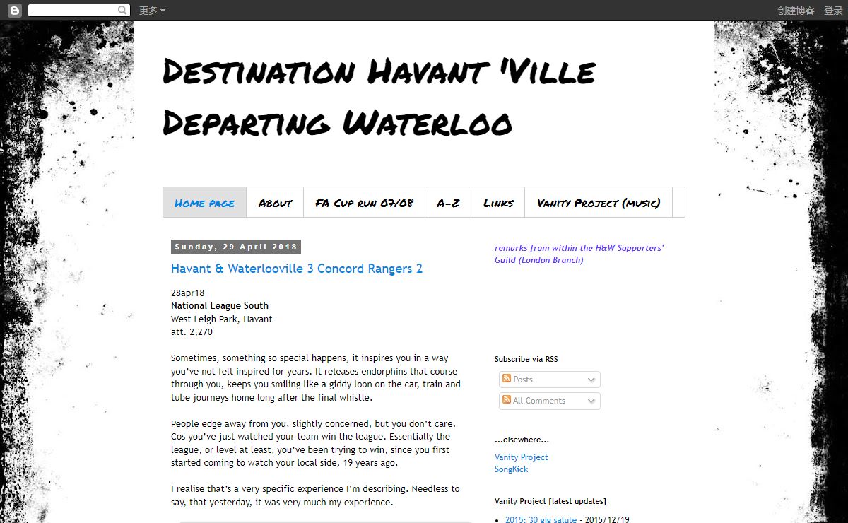 Destination Havant 'Ville Departing Waterloo