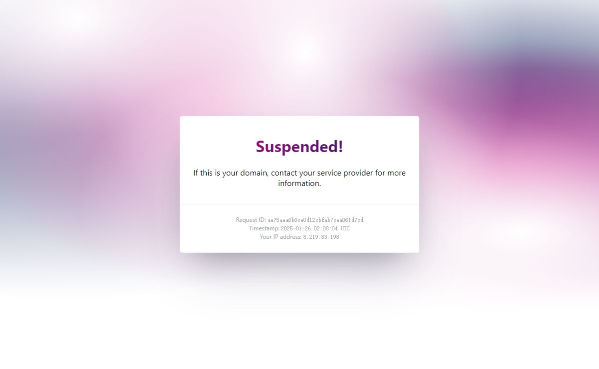 Suspended!