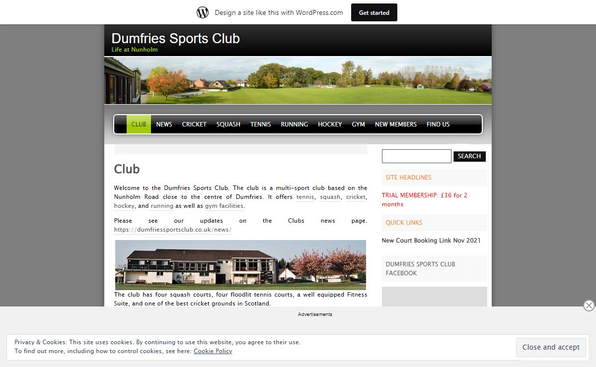 Dumfries Sports Club | Life at Nunholm