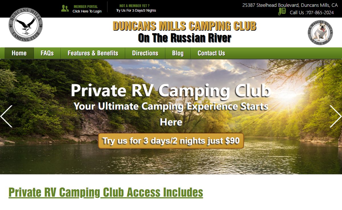 Duncans Mills Camping Club
