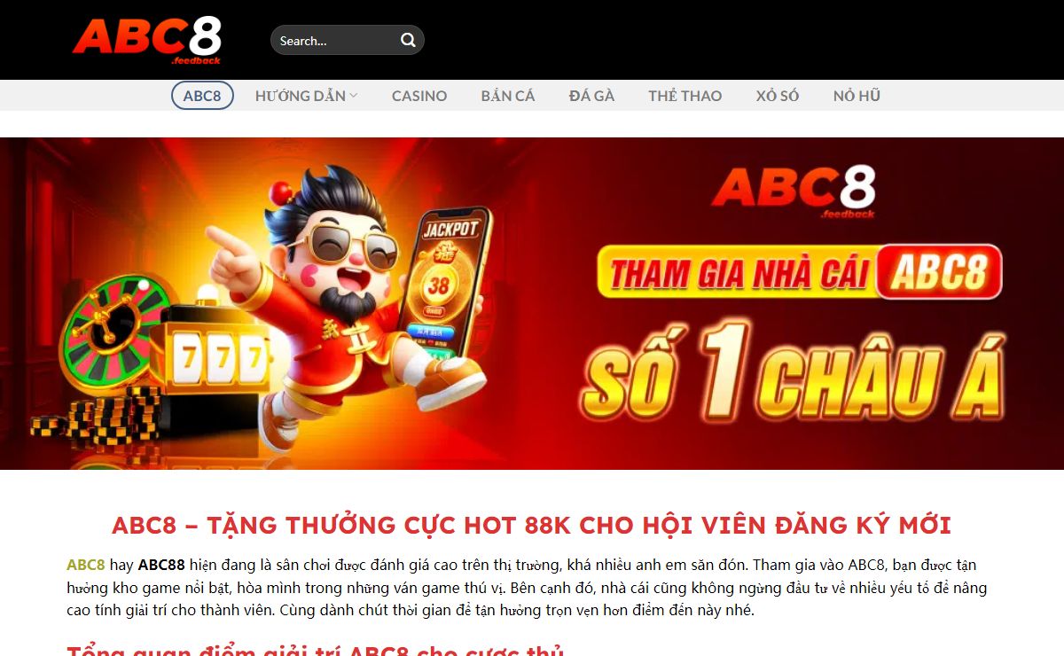 ABC8 - TẶNG THƯỞNG CỰC HOT 88K CHO HỘI VIÊN ĐĂNG KÝ MỚI