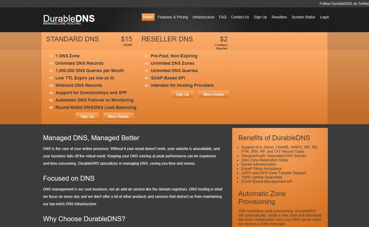 DurableDNS - Managed DNS Hosting
