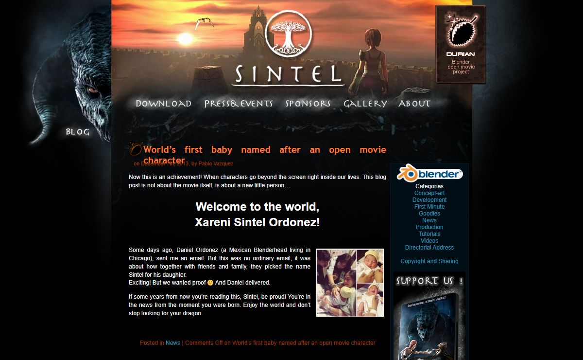 Sintel, the Durian Open Movie Project