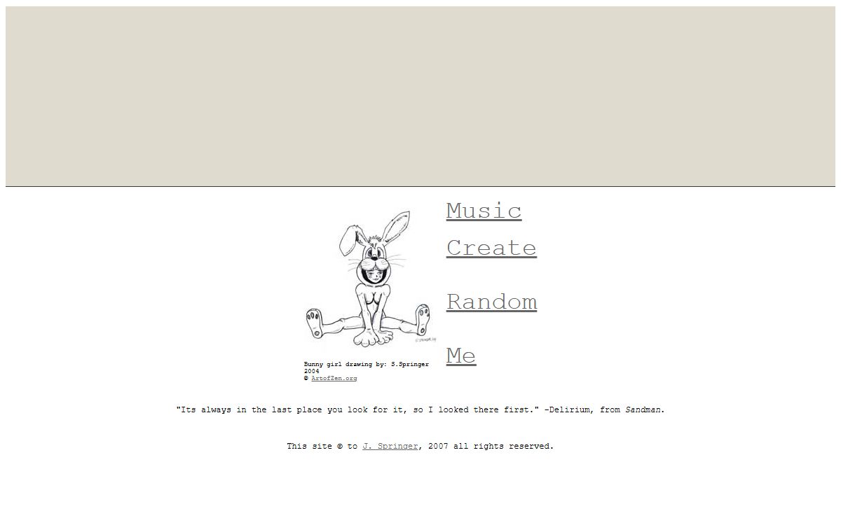 J. "Bunny" Springer's Home on the Web