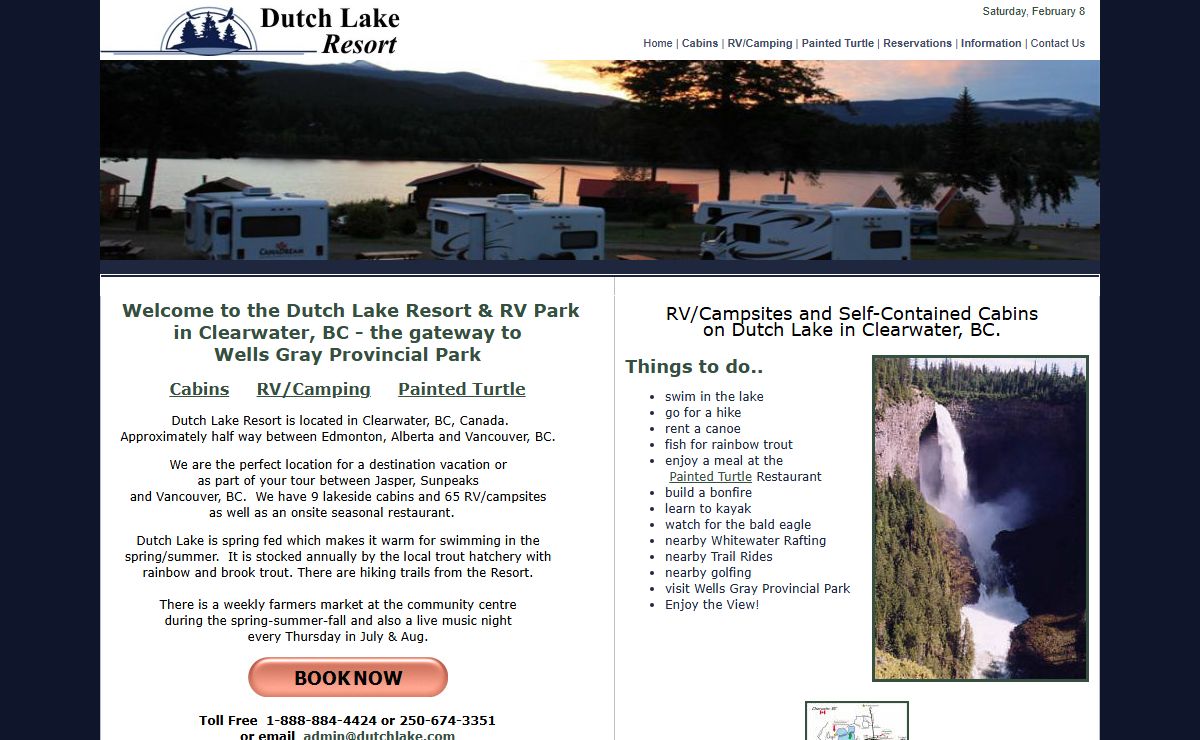 Dutch Lake Resort & RV Park, Clearwater, BC, Wells Gray Park, Canada