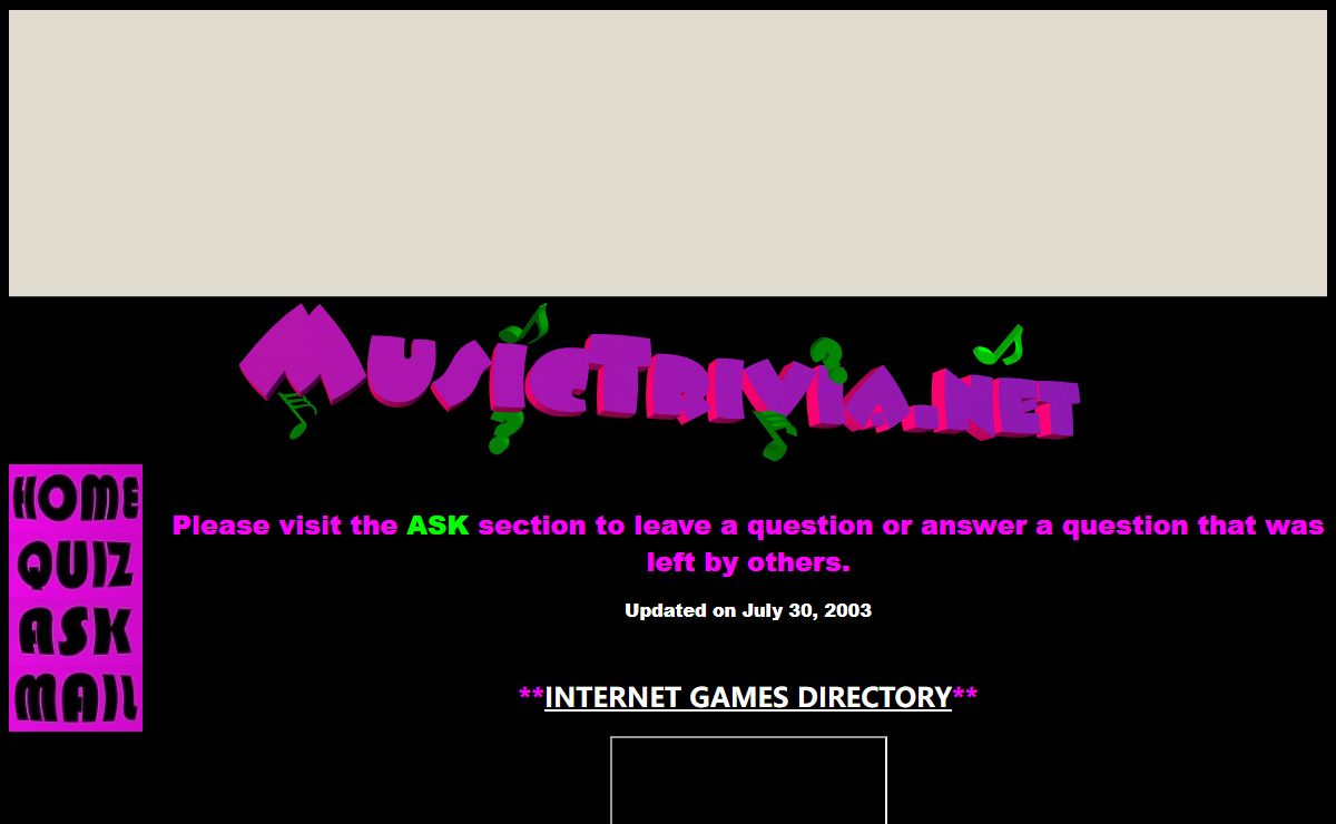 Welcome to musictrivia.net