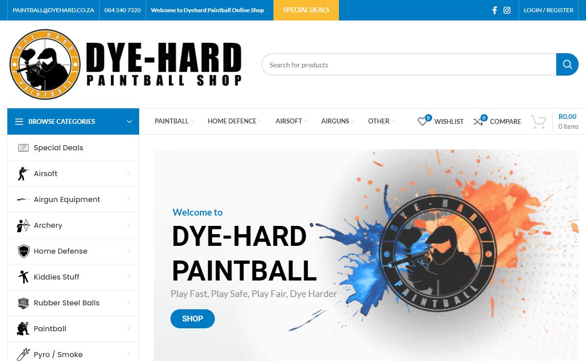 Dyehard Paintball – Online paintball shop