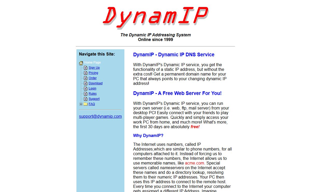 DynamIP DNS Dynamic IP Address Service