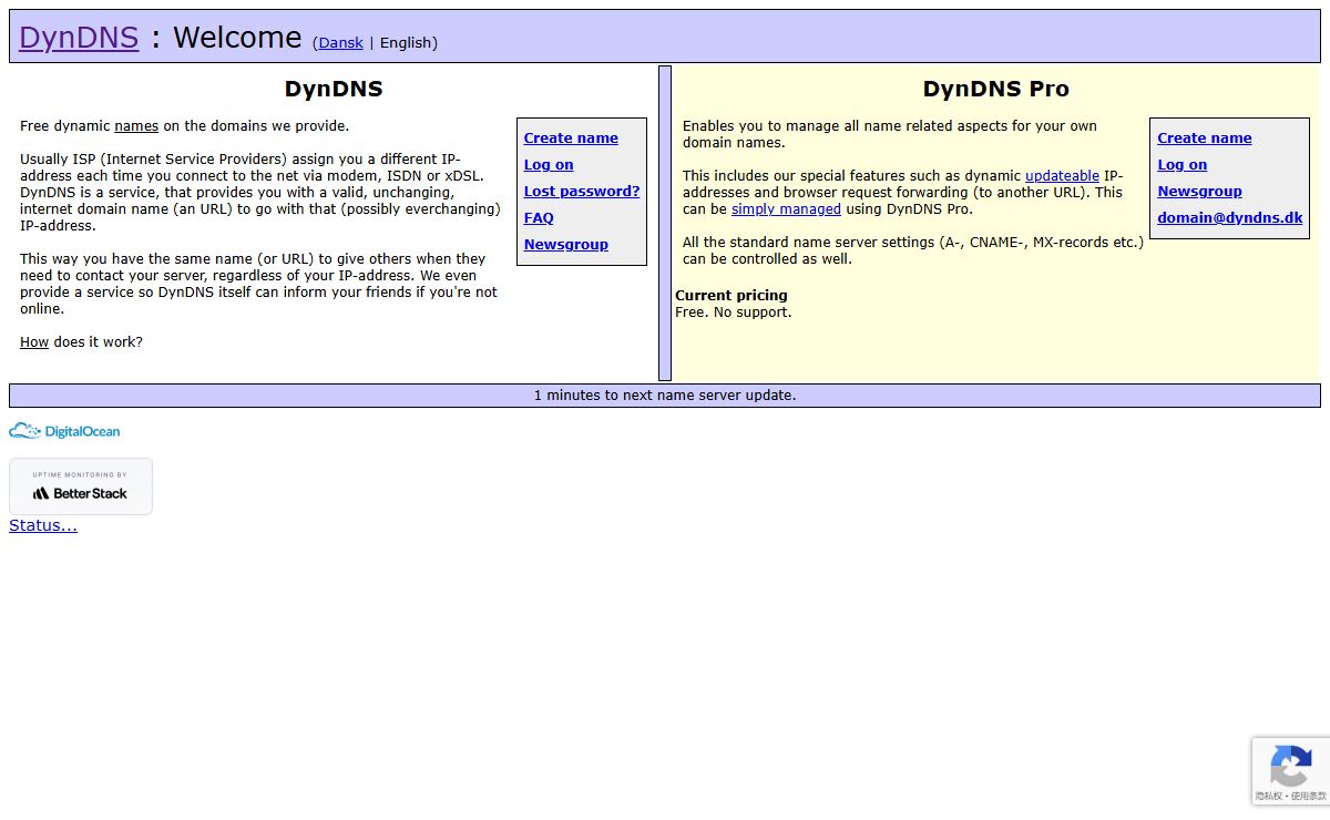 DynDNS.DK : Welcome (Dansk | English)