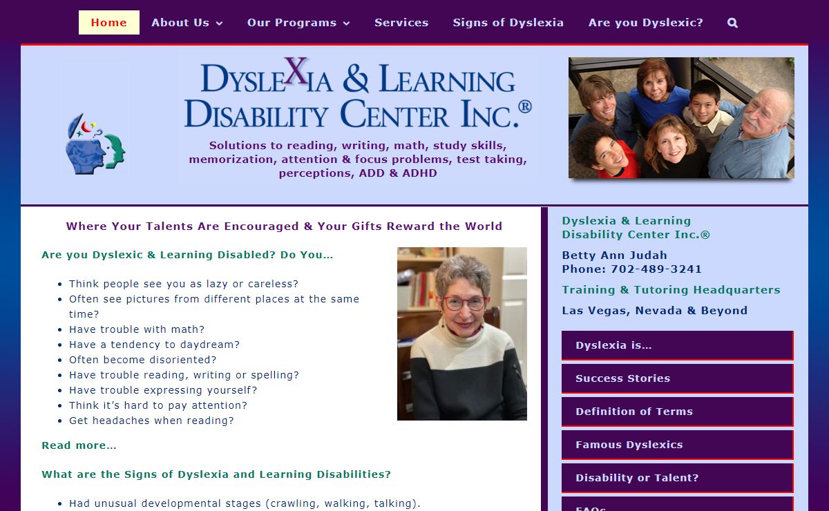 Home - Dyslexia & Learning Disability Center Inc.®