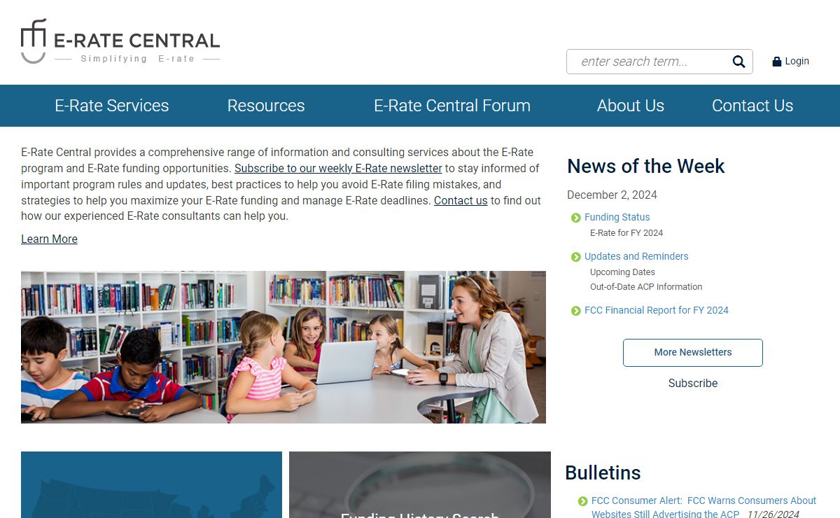 E-Rate Central - Trusted E-rate consultants for schools and libraries.