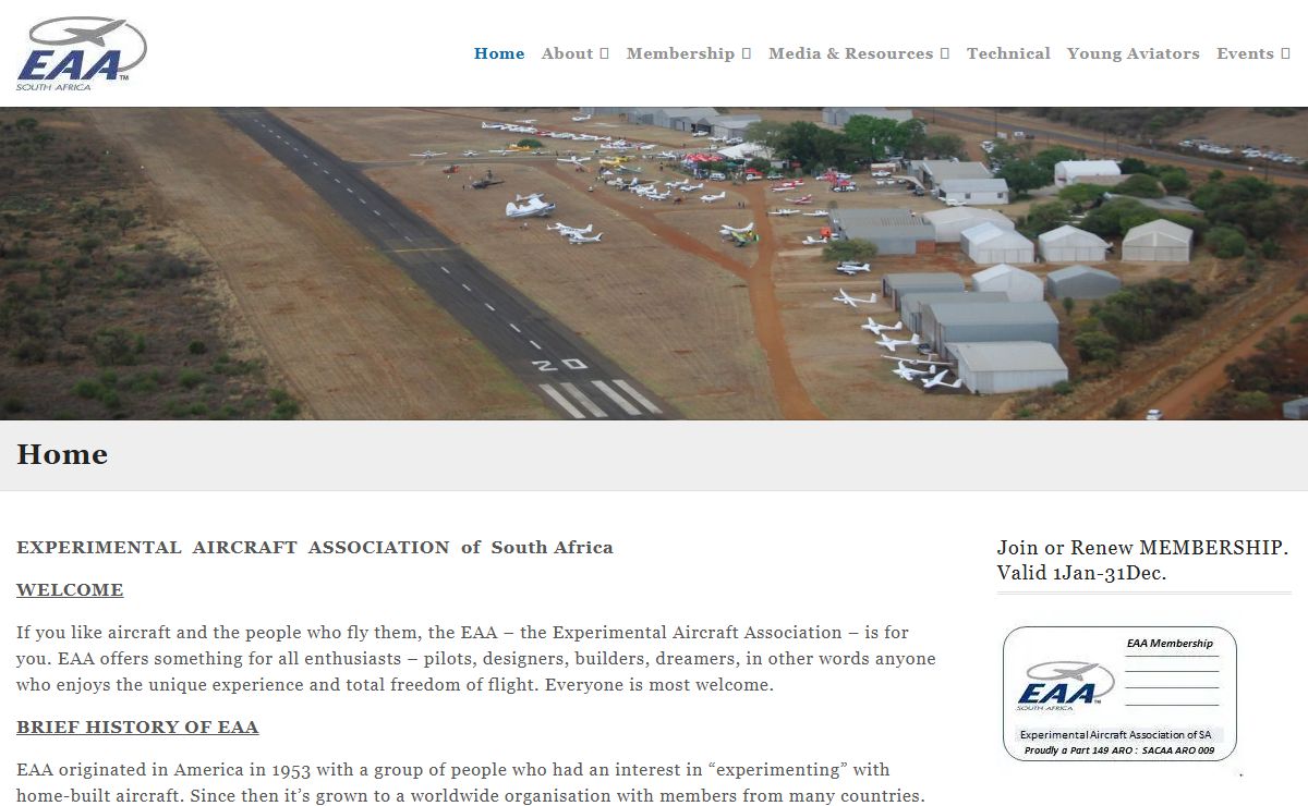 Experimental Aircraft Association of South Africa – A place for builders, pilots and all aviation enthusiasts to meet