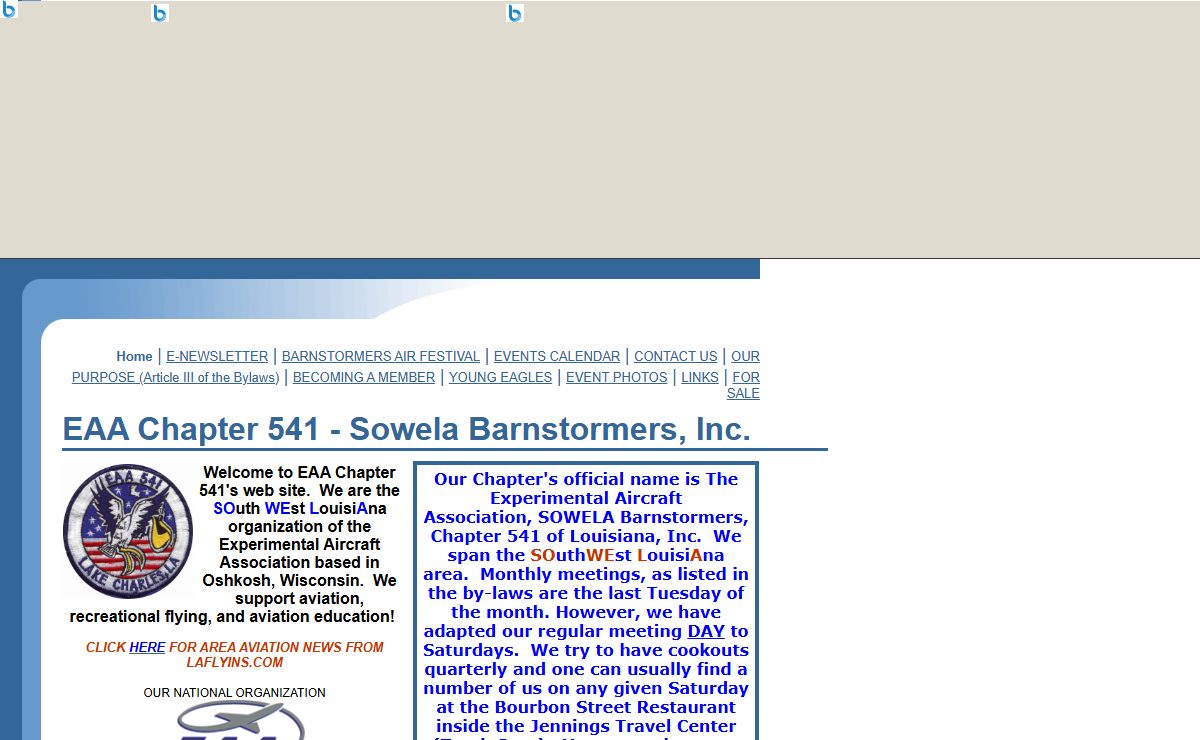 EAA Chapter 541 - Sowela Barnstormers, Inc.
