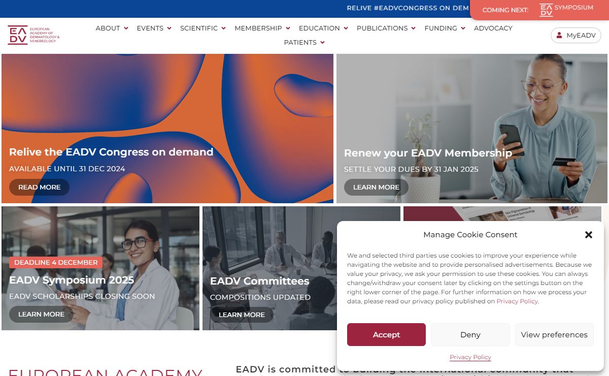 European Academy of Dermatology and Venereology | EADV